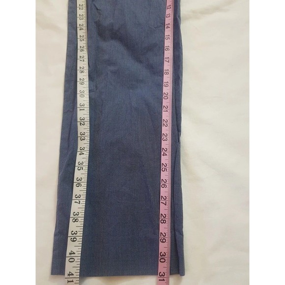 Armani Exchange Mens Pants Size 36 Striped Railroad Pockets Blue Dress Straight - Picture 14 of 14